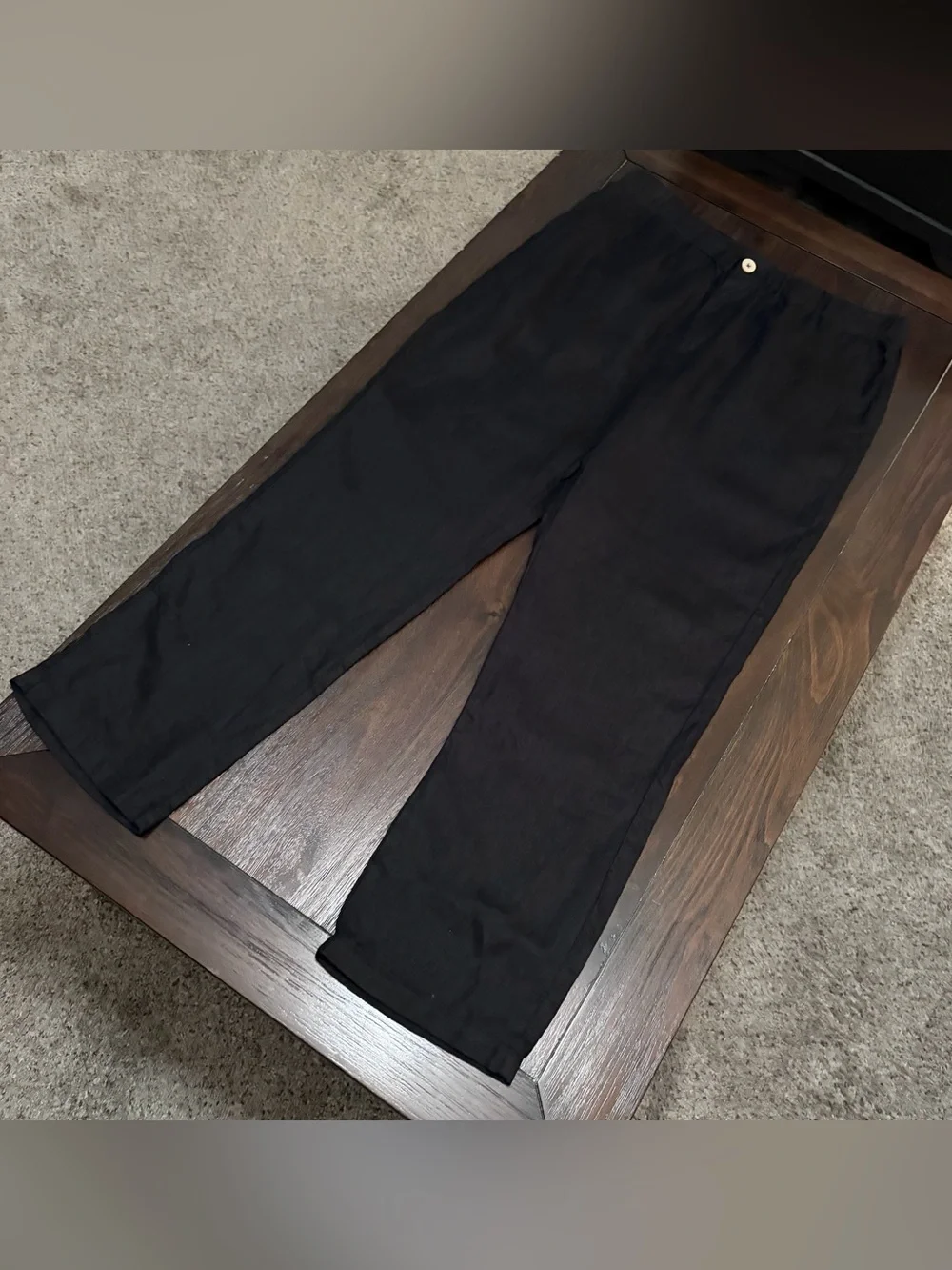 Quince Men’s 100% European Linen Pants Black